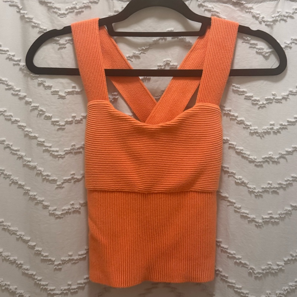 Abercrombie & Fitch Small Orange Ribbed Top